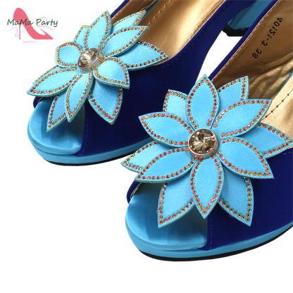 2024 New Design Special Fashion African Women Shoes Matching Bag Set High Quality with Platform Comfortable Heels for Part
