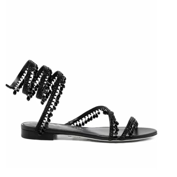 2026Women's New Water Diamond Sandals Fashion Tassel Crystal Shoes Sexy Banquet Party Twin Stiletto Women's Large Sandals