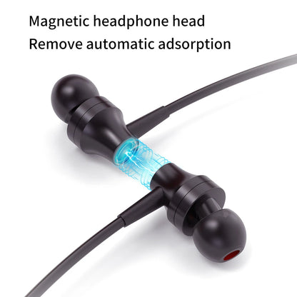 KEBIDUMEI Bluetooth Neckband Earphones Support TF Card Play with FM Radio Wireless Headphones LED Display HiFi Music Headsets