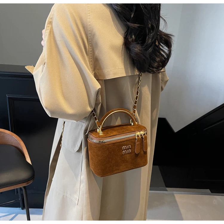 New Frosted Handbags Women's Square Bags Mini Lipstick Cosmetics Packs Ladies Handbags and Purse Niche Shoulder Crossbody Bags