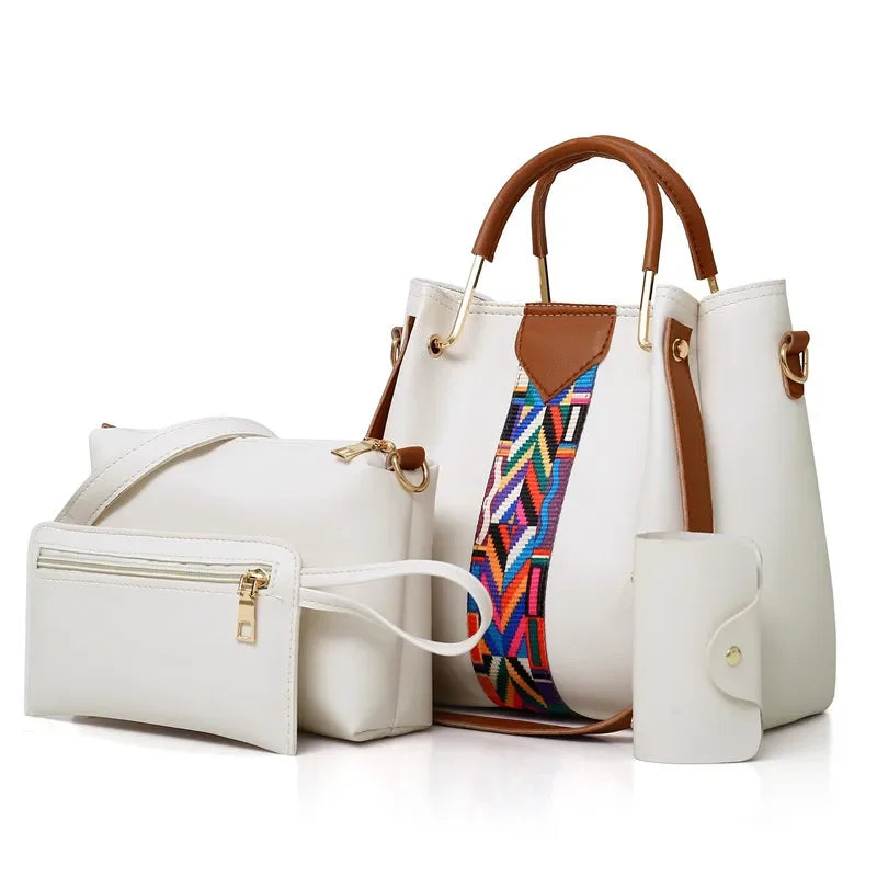 4 Pcs Luxury Handbag Large Capacity Tote Bag Women's Bag Fashion Shoulder Bag,Wallet,Card Case