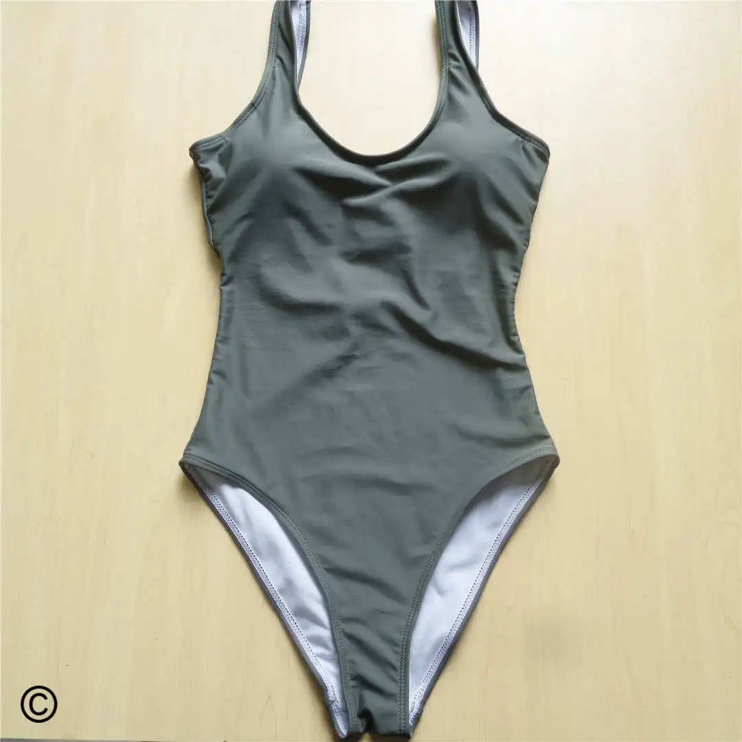 S - 6XL Sexy Female Plus Size Large Size One Piece Swimsuit Backless Monokini Swimwear Women Bather Bathing Suit Swim V128C