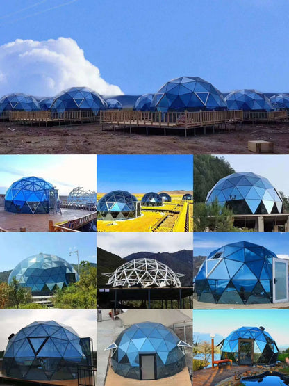 Outdoor Semi-Dome Igloo Camping Tent - Geodesic Dome Glass Sphere Tent Bubble House