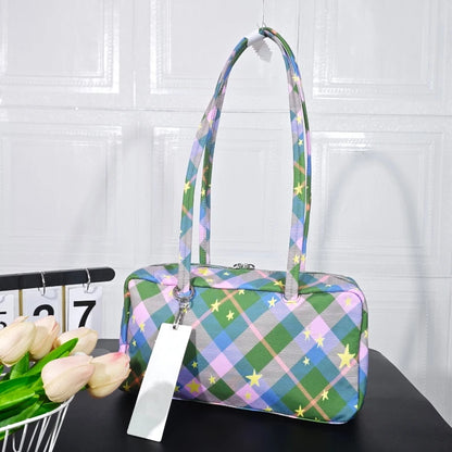 Brand Nylon Bowling Tote Bag Women Luxury Large Capacity Simple Versatile Shoulder Purse Ultralight Zipper Commuting Travel Bag