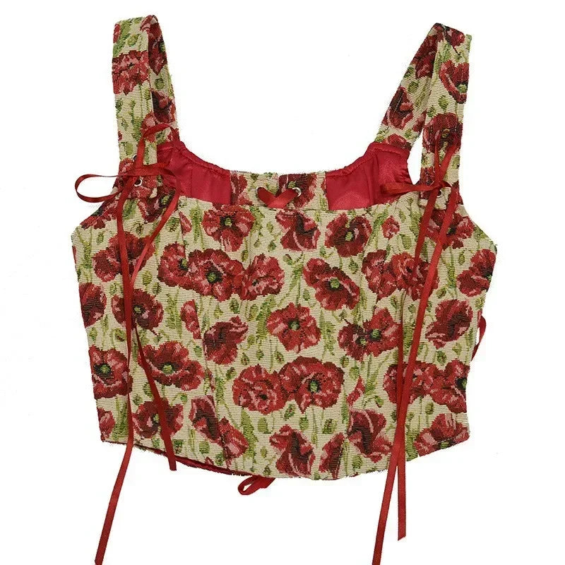 Lolita Tanks Corset Sexy Slimming Bandage Shapewear Women Evening Party Elegant Retro Bustier Top Streetwear Woman Clothes