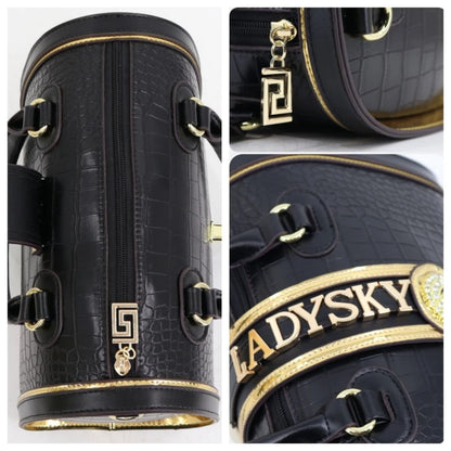 Designer Luxury Boston Bags For Women High Quality Crocodile-embossed Top Handle Bag Fashion Diamonds Letter Decoration Handbag