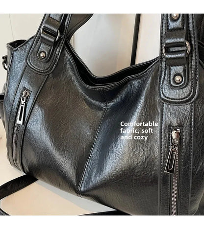 Soft Interior Compartment Shoulder Bags 2026 High Quality Contrasting Colors Bags for Women Fashion Zipper Pu Women's Handbags