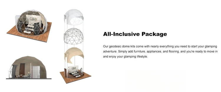 6M 7M Luxury Waterproof Geodesic Dome PVC Spherical Tent Hotel Resort for Glamping Outdoor Luxury Glamping Dome with Bathroom