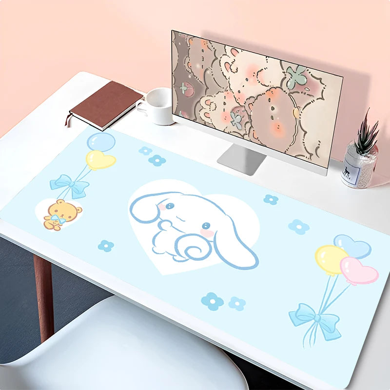 Kawaii Mouse Pad Laptop Anime Gamer Cabinet Keyboard Rug Cute Cartoon C-cinnamoroll Desk Mat PC Gaming Mousepad For Girl Gifts