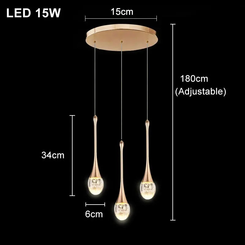 Modern Bubble Crystal Pendant Lights Indoor Hanging Lamp For  Kitchen Island Dining Living Room Bar Cafe Pendant Lamp Home Decor