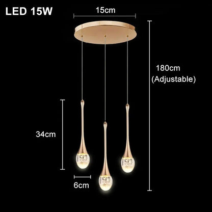 Modern Bubble Crystal Pendant Lights Indoor Hanging Lamp For  Kitchen Island Dining Living Room Bar Cafe Pendant Lamp Home Decor
