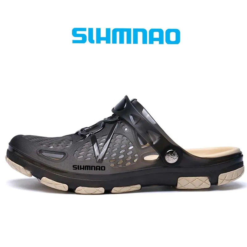 2025 Men's Summer Outdoor Fishing Shoes, Anti Slip Lightweight Casual Beach Sandals, Durable Thick Soled Shoes for Home Use