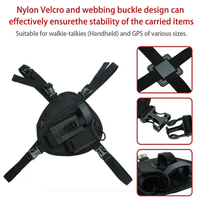 Portable Walkie Talkie Chest Bag Harness Holder Adjustable Pack Carry Case For Baofeng UV-5R UV-82 BF-888S UV-13Pro WalkieTalkie