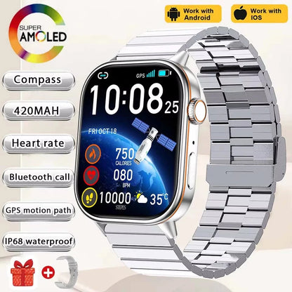 2026 New Multifunctional Smartwatch Women Gift Built-in GPS Bluetooth Call Music Fitness Sports Bracelet Sleep Monitor Watch Lad