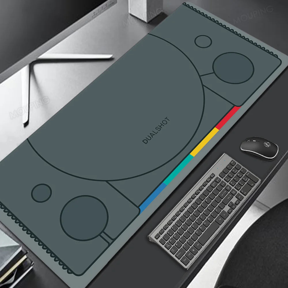 Xxl Mouse Pad Dualshot 2 Black Deskmat Playmat Laptop Anime Gaming Keyboard Rubber Pad on The Table Mouse Mat Pc Carpet