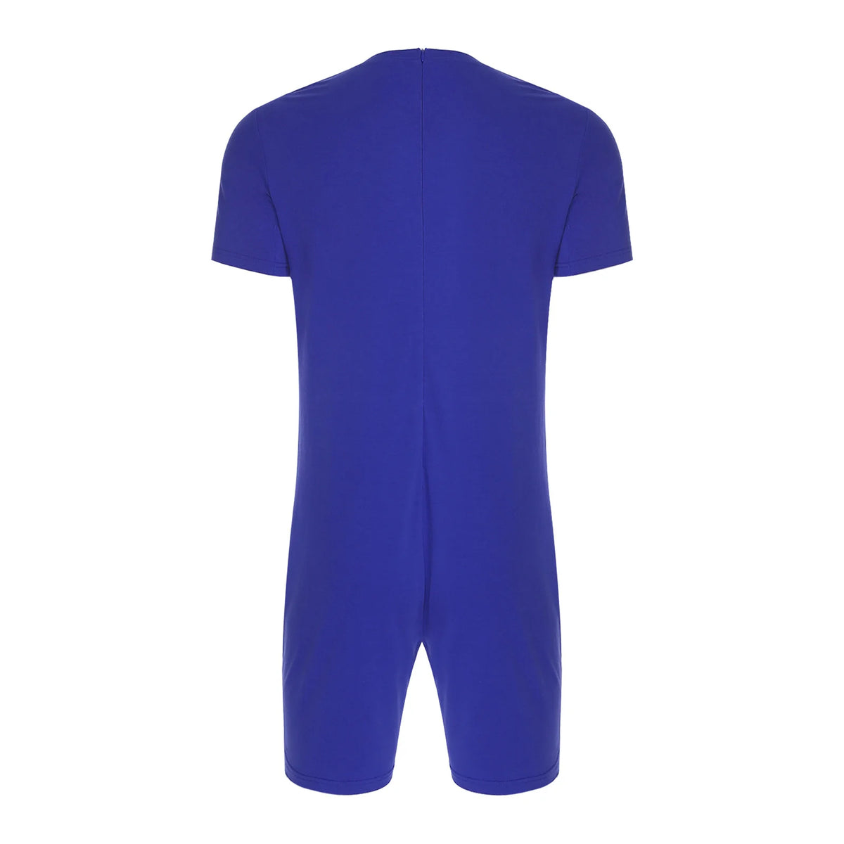 Adults Unisex Anti-Strip Adaptive Jumpsuit Short Sleeve Back Zipper Rompers Nightwear for Elderly Special Needs Patients