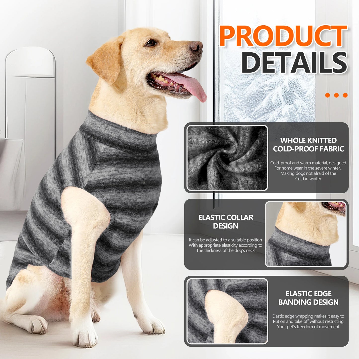 Windproof Plush with Sport Vest Dog Clothes,Pet Keep Warm Jacket No Pull No Choke Design for Small Medium Large Dogs
