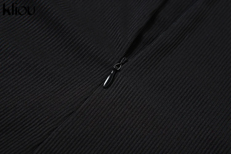 kliou Casual Basic Jumpsuits Women Concise Autumn Full Sleeve O-neck Body-shaping Overall Solid Sporty Daily Lady Classic Cloth
