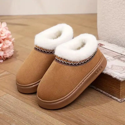 Fluffy Women's Slippers Home Casual Plush Ankle Boots Female Winter Fuzzy Fur Luxury Designer Plarform Shoes Girl Indoor Outdoor
