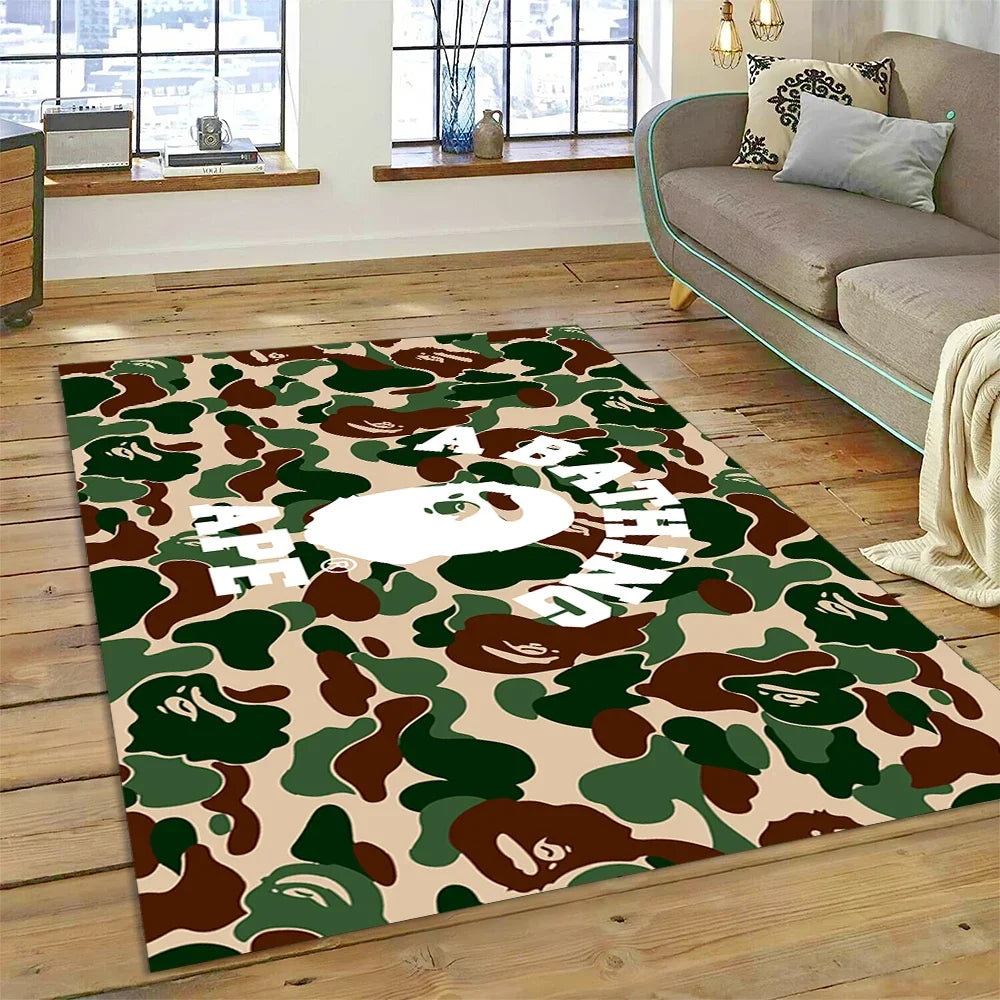 3D Printing B-BAPE Fashion Carpet Rug for Bedroom Living Room Home Sofa Decoration,Children Game Large Decor Floor Mat Gift