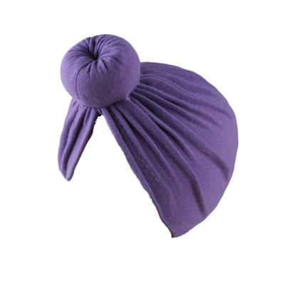 Soft Cotton Women Turban Hat Donut Knot Headwrap Solid Color Muslim Hijab Cap Fashion Headwear Stretchy Beanie Ladies Hat New