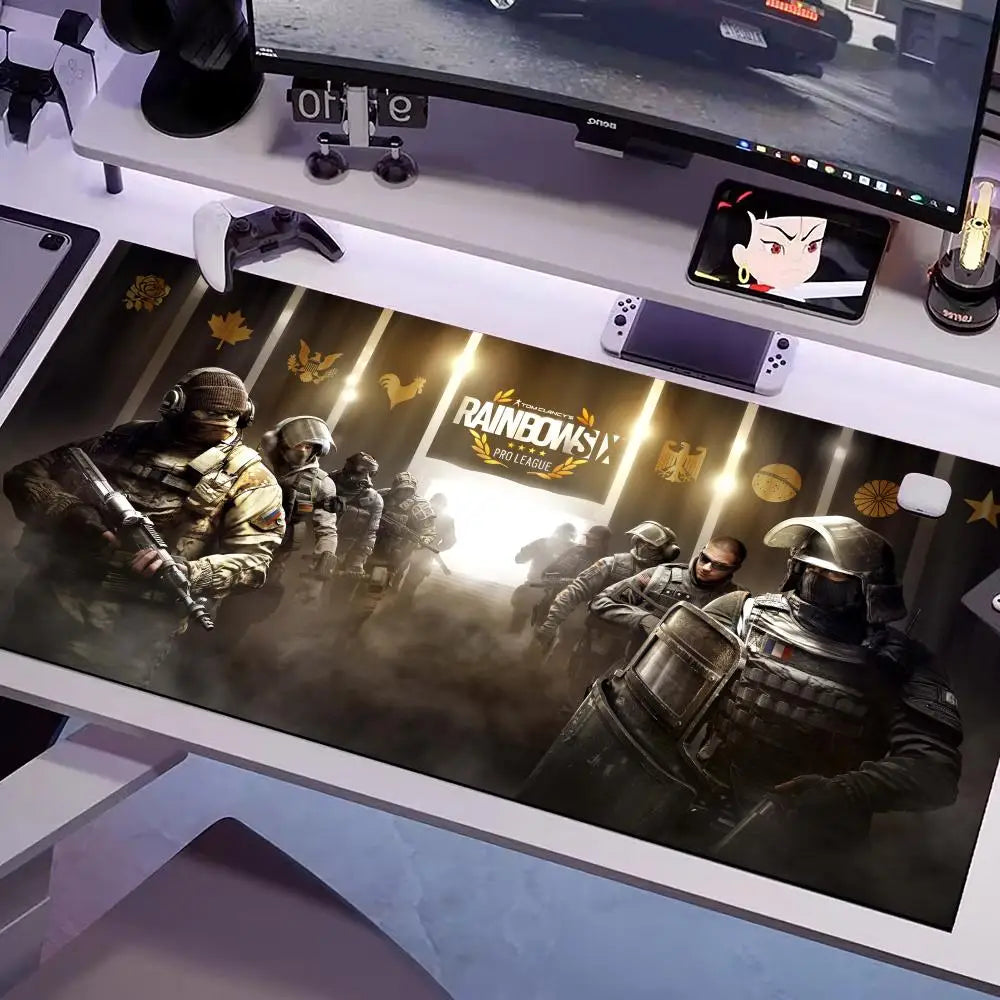 GAME Rainbow-six Mouse Pad Multiple Sizes Large Square Computer Office Game Table Mats Rubber Anti-slip Mousepads