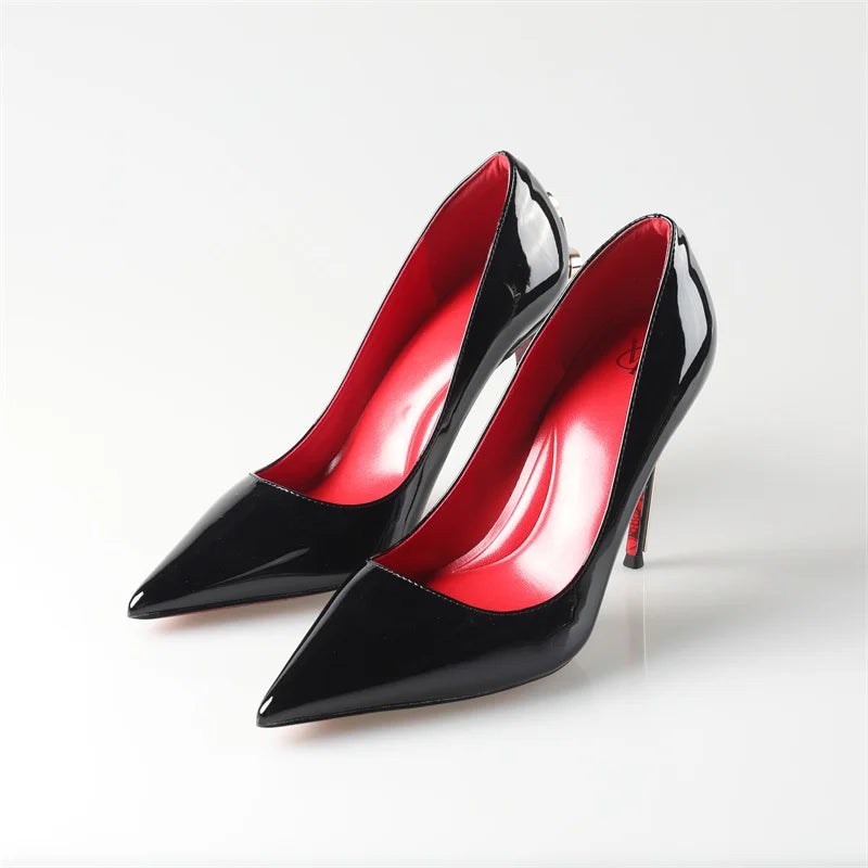 Alionly 2026 New 8CM Thin High Heels Pumps Women Pointed Toe Slip On Shoes Elegant Prom Wedding Stripper Ladies Sandals