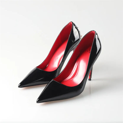 Alionly 2026 New 8CM Thin High Heels Pumps Women Pointed Toe Slip On Shoes Elegant Prom Wedding Stripper Ladies Sandals
