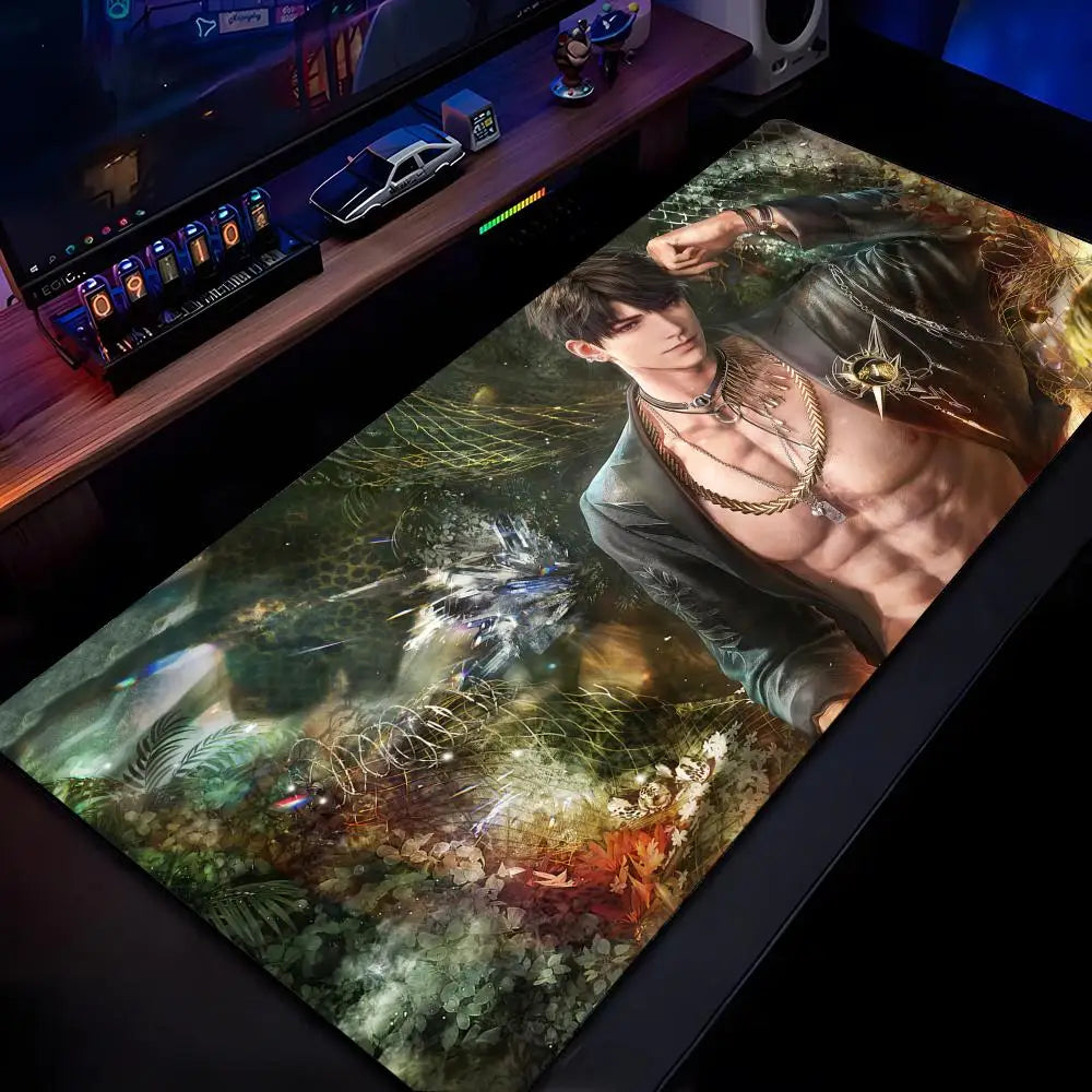 Love And Deepspace Zayne Sylus Xavier Caleb Mouse Pad Mousepad HD Printing Computer Gamers Locking Edge Non-slip Mouse Pad XXL9