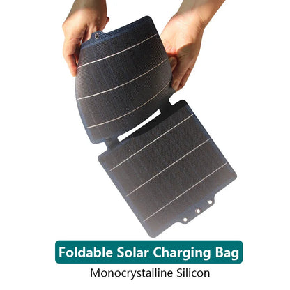 5V 10W ETFE Portable Foldable Solar Charge Panel USB/Type-C Output Foldable Solar Bag Fast Charging for Power Bank Phone Charge