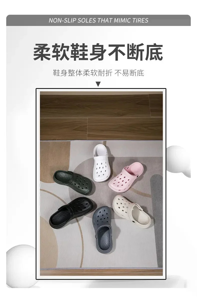 2026Summer Men Clogs Sandals Men's and Women's Leisure Slippers Beach Slides Home Garden Shoes Outdoor Sandals Plus Size46 47 48