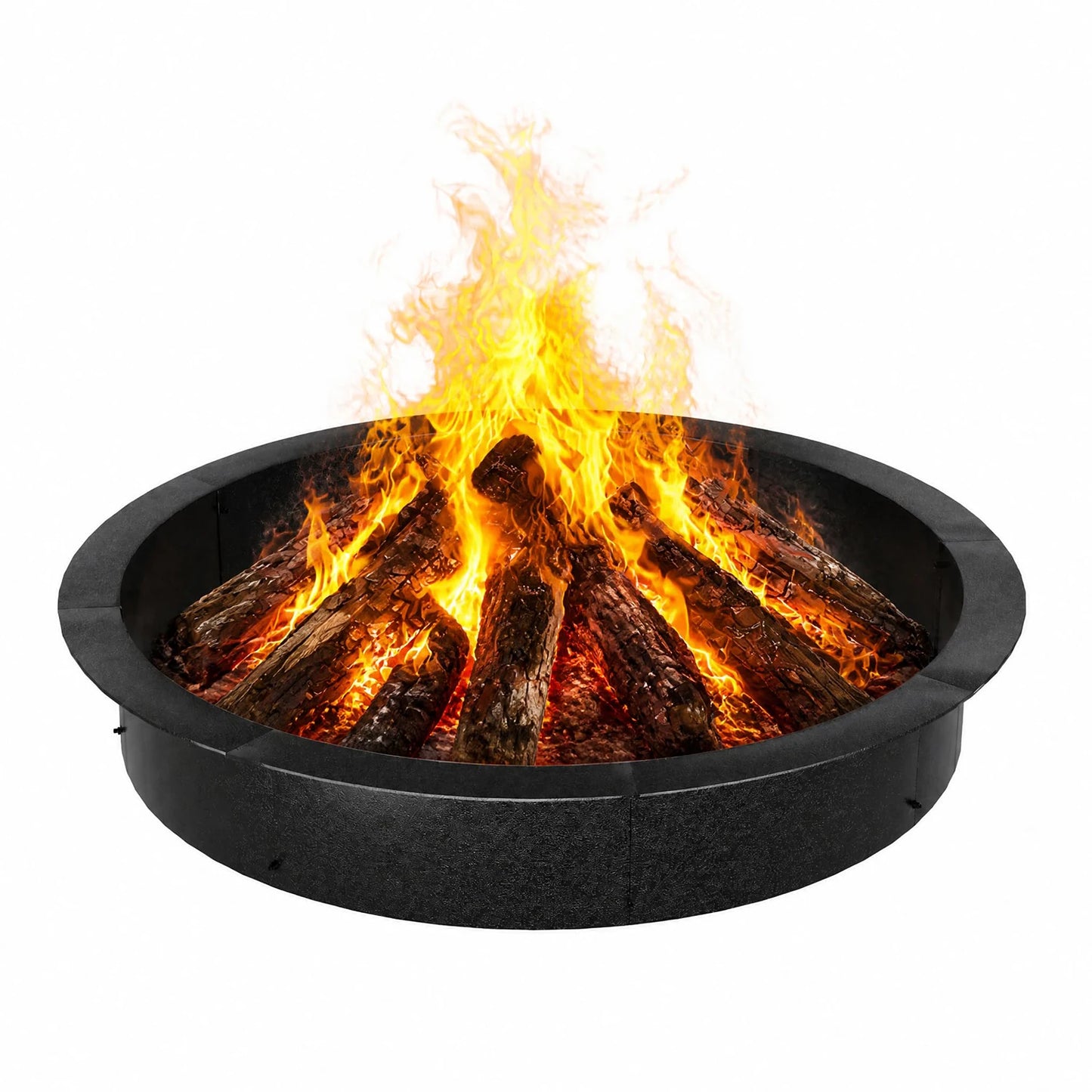 48/60 Inch Heavy Duty Fire Pit Ring For Outside, 1.4mm Carbon Steel Round Fire Pit Insert Liner For Backyard Patio Garden Camping DIY