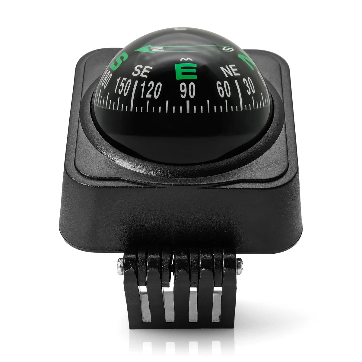 Marine Navigation Compass Guide Ball 360° Pivoting Magnetic Compass Dash-Mount High-Precision Black Compasses with Suction Cup