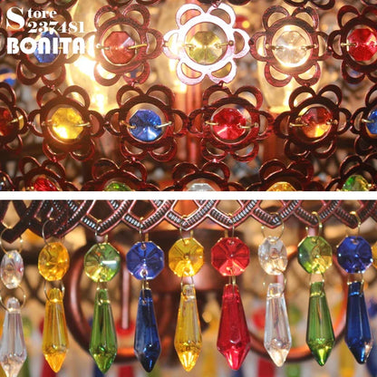 design lamp pendant lighting crystal Bohemia Retro droplight Iron handmade pendant lights for restaurants hanging lights bedroom