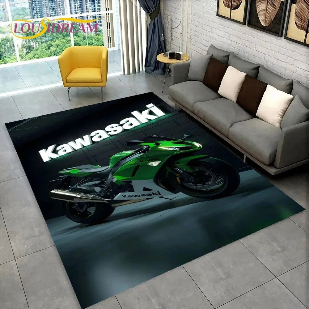 2026 New Kawasaki Printed Carpet Kawasaki Anti-slip Floor Rug for Hallway Carpet Living Room Bedroom Kitchen Foot Home Decors