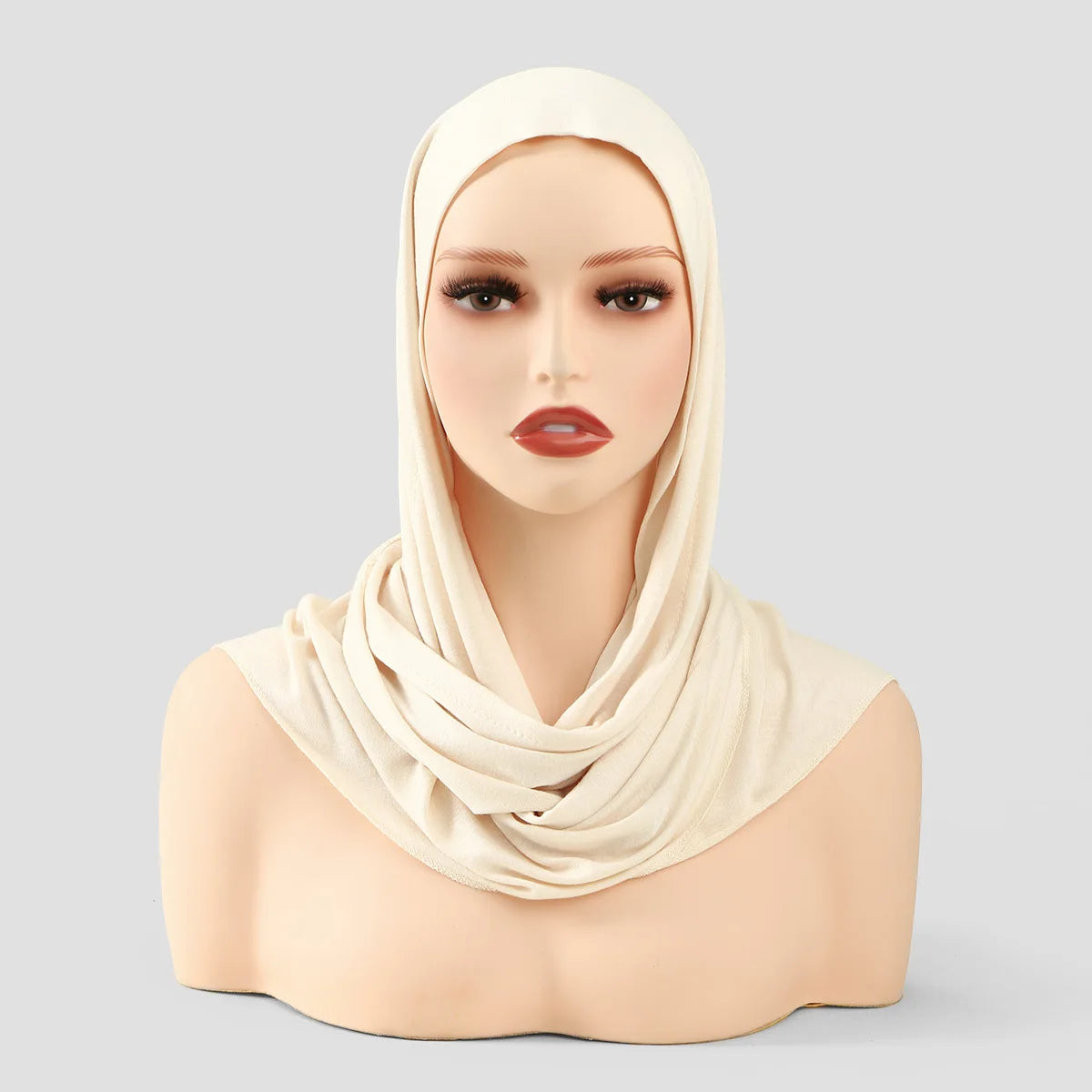 Hot Selling Ins Soft Jersey Instant Hijab Scarf for Women Muslim Solid Color Ready to Wear Hijab  Sport Underscarf Headwraps