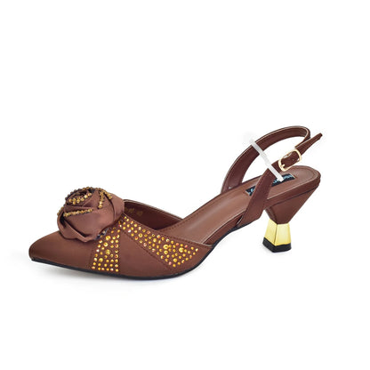 Women Nigerian Italian Shoes and Bags Set Decorated with Handmade Flowers Bag and Shoe Set Women Luxury 2026 High Heels Pumps