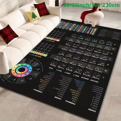 Professional Audio Mixer Rug Realistic 3D Music Studio Carpet with Knobs Sliders Buttons Perfect for Music Lovers Home Decor