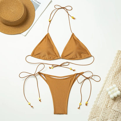 Two Piece Suit Bikinis 2026 Women Swimsuit Push Up Bathing Suit Sexy Bikinis Sets Swimwear Print Beachwear Solid Biquinis