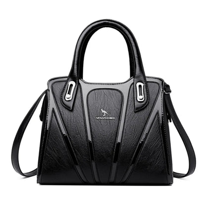 3 Layers Large Capacity Designer Women Top-Handle Bags Shoulder Crossbody Bags for Women Luxury Patent Leather Casual Tote Bag