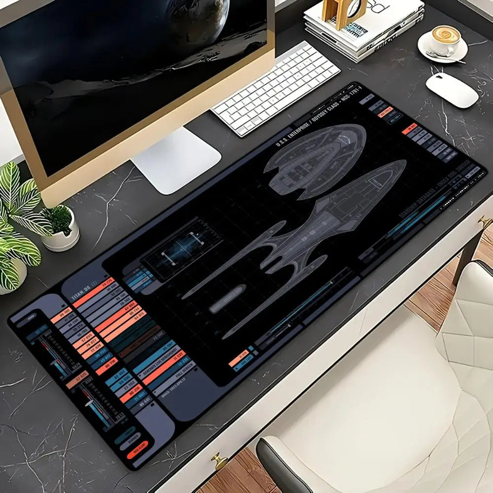 Aerospace components Mouse Pad Large Computer Office Game Table Mat Rubber Anti-slip Stitched Keyboard Mats 90x40 XXL Desk Pads