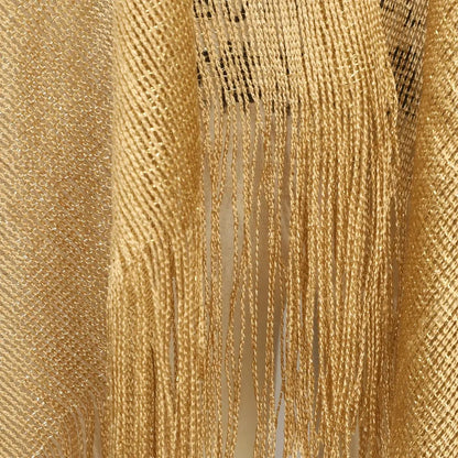 Summer Sun Protection Scarf Gold Silver Tassels Wedding Scarf Elegant Temperament Dresses Shawls for Women