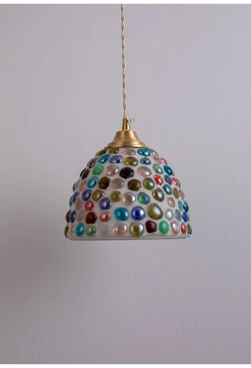 Glass Ceiling Chandelier Creative Sea Shell Lampshade Bedroom Bedside Hanging Lamp Interior Decoration Lighting Pendant Lights