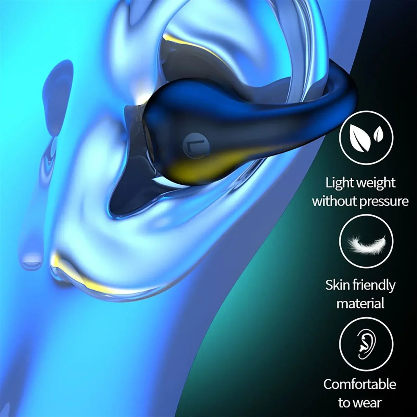 NEW TWS Q80 Wireless Headphones Bluetooth 5.3 Bone Conduction Earphones Earclip Design Touch Control Led Earbuds Sports Headsets