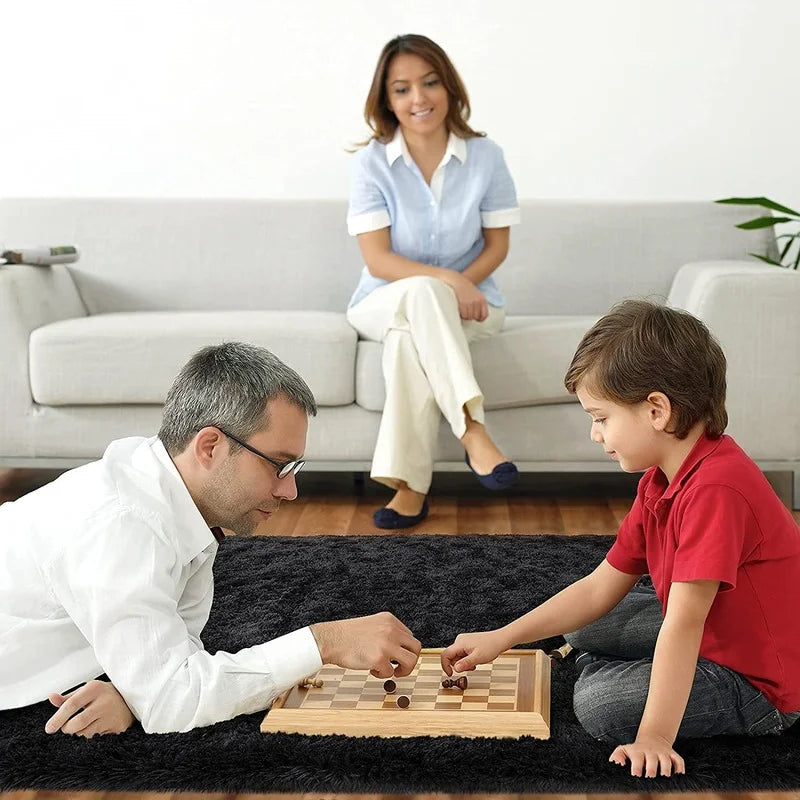Bubble Kiss-Fluffy Orange Plush Carpets and Rugs for Home Living Room, Thick Plush Rug, Shaggy Golden Velvet Floor Mat