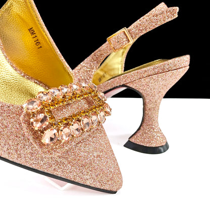 QUEENA YAN INS-Inspired Elegant Women’s High Heels and Bag African Wedding Party Shoes and Bag–Fashionistas Exclusive Products