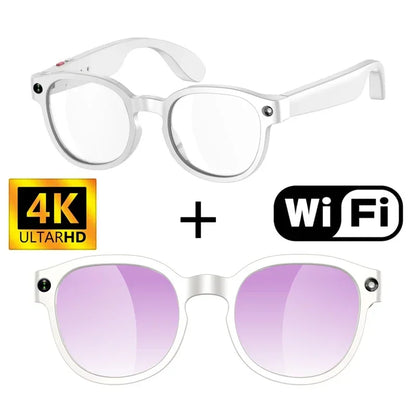 4K AI Smart Glasses with Camera, Anti-Shake Video Recording & WiFi Transmission, Real-Time Translation Smart Glasses