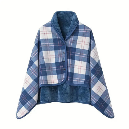 1PC Flannel Shawl Blanket Wearable Lazy Casual Office Warmth Shawl Blanket for Comfort And Style