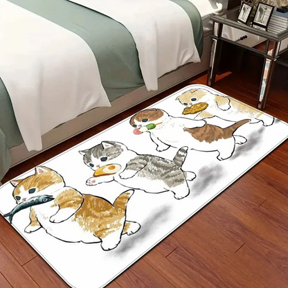 Funny Cat M-Mofusand  Floor Mat Bathroom Mat Kids Room Bedroom Decoration Anti-Slip Doormat Living Room Bedside Area Rugs