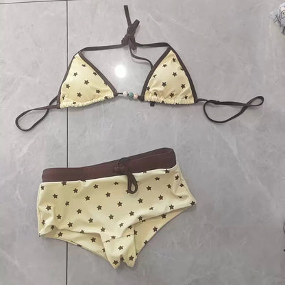 2026 Print Bikini Swimsuit with Cover Up Swimwear Women Bathing Suit Short Pants  Micro Bikini Set Swimming Suits Biquini